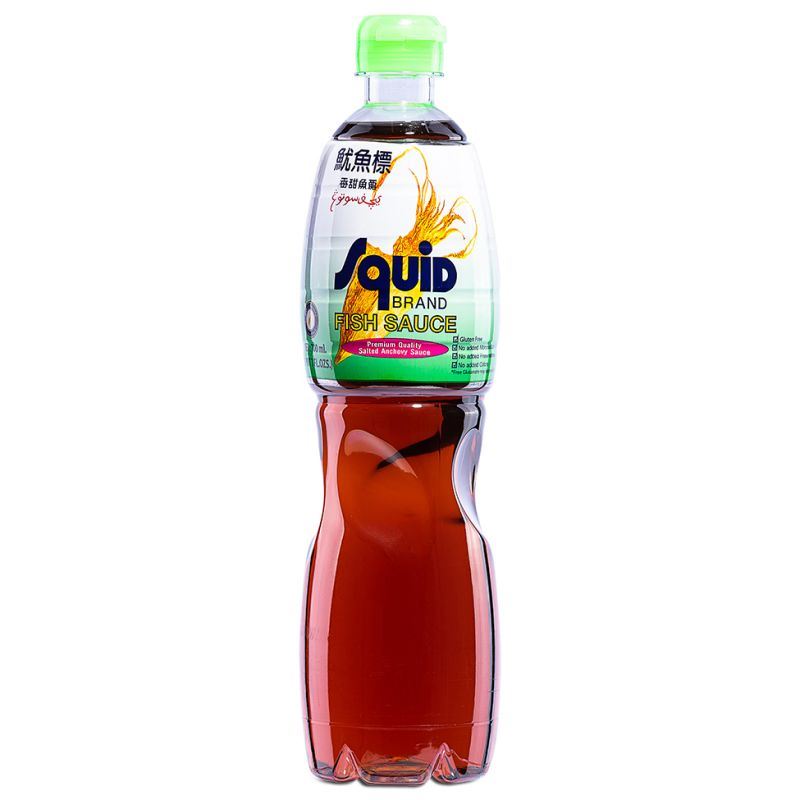Squid Brand Thai fish sauce PET bottle (British brand)