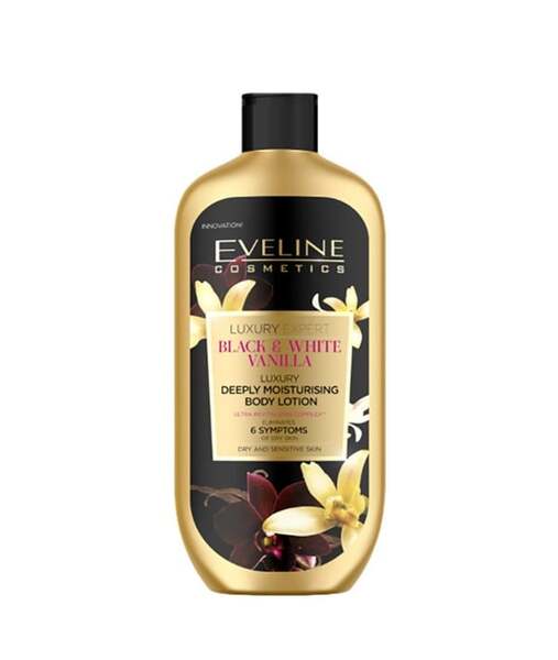 Eveline Black & White Vanilla body lotion, UK version