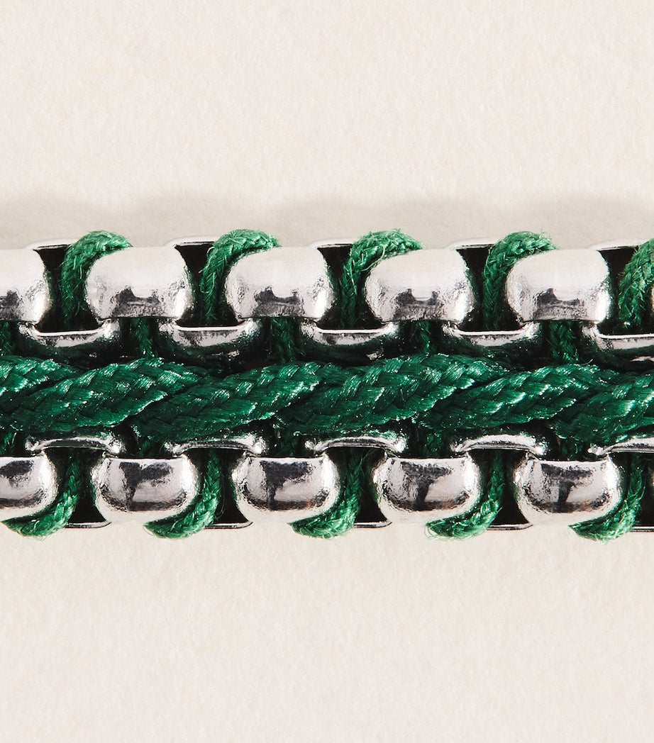 Tateossian sterling silver woven Tris bracelet - British product