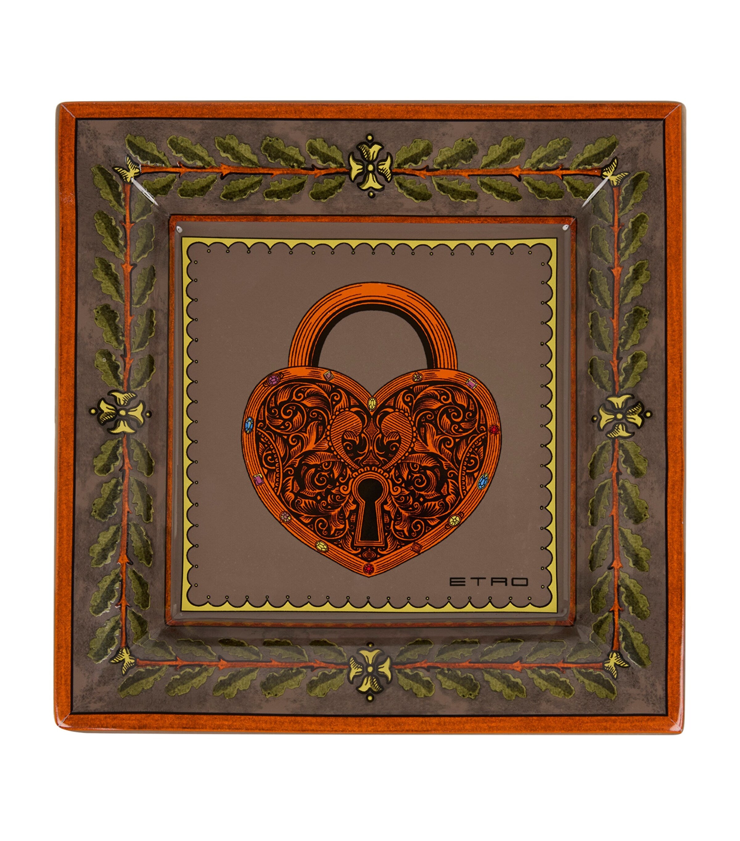 Etro Herald ceramic tray 20cm x 20cm - British product