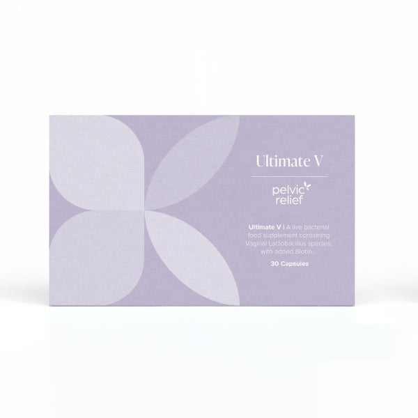 Pelvic Relief Ultimate V vaginal probiotics plus biotin 30 capsules, UK version