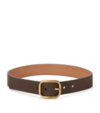 LOEWE leather rounded rectangle belt calfskin 3.5cm, imported from the UK