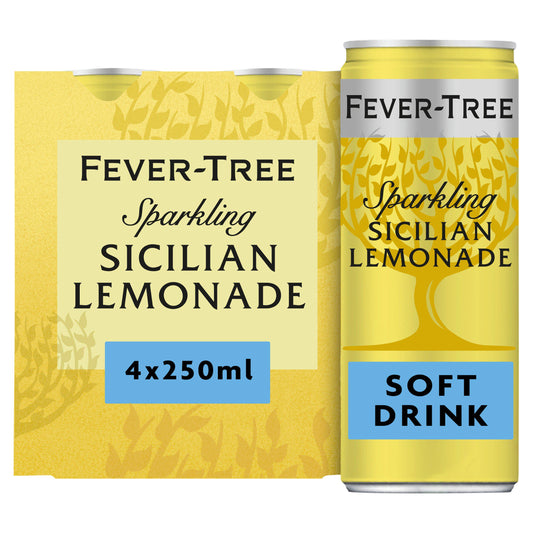Fever-Tree Premium Sicilian Lemonade 4x250ml GOODS Sainsburys   