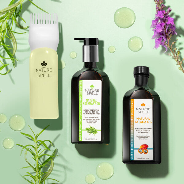 Nature Spell Batana and Rosemary Oil hair nourishment set - British product