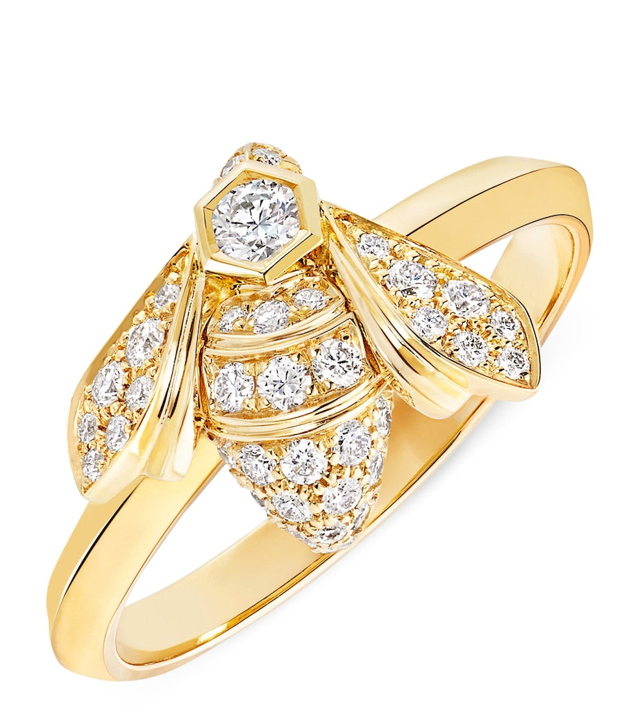 Chaumet Bee de Chaumet ring yellow gold diamonds, imported from the UK