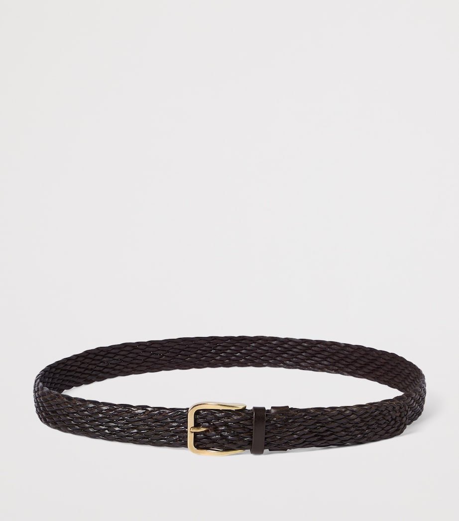 Brunello Cucinelli calfskin woven belt (British brand)