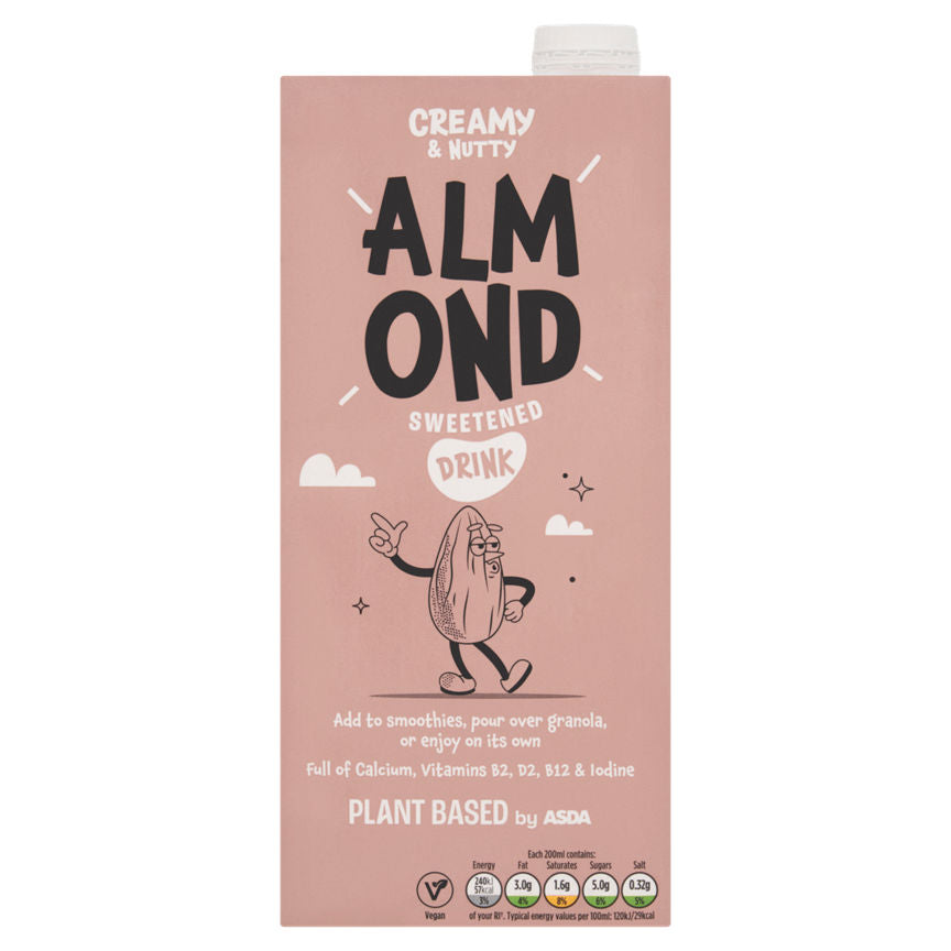 Plant Based by ASDA Almond Sweetened Drink 1Litre GOODS ASDA   