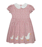 Trotters Ditsy Duck-Appliqué dress for ages 2-5 years (British brand)