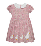 Trotters Ditsy Duck-Appliqué dress for ages 2-5 years (British brand)