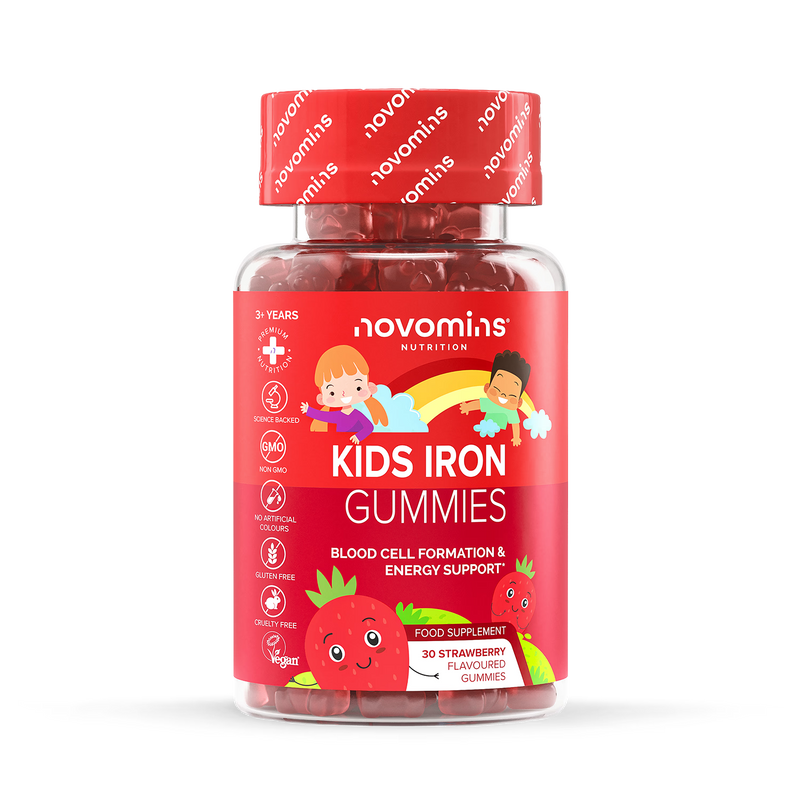 Novomins kids iron strawberry gummies 30, UK version