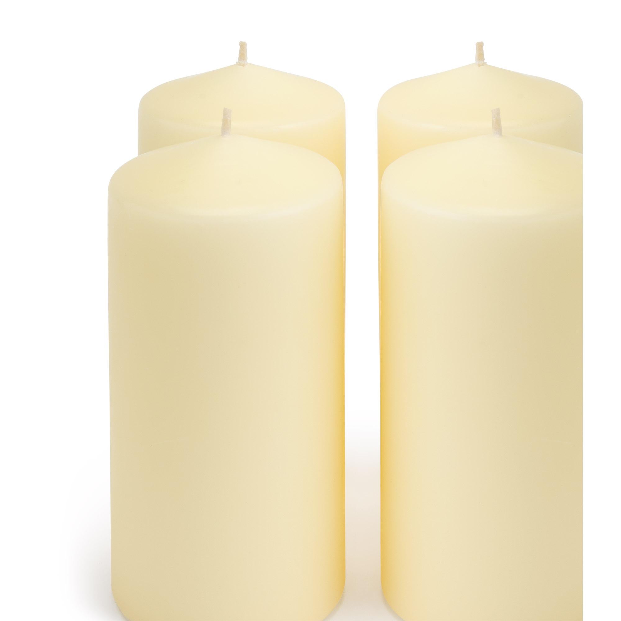 Habitat Large Pillar Candle Set - Ivory - Pack of 4 GOODS Sainsburys   