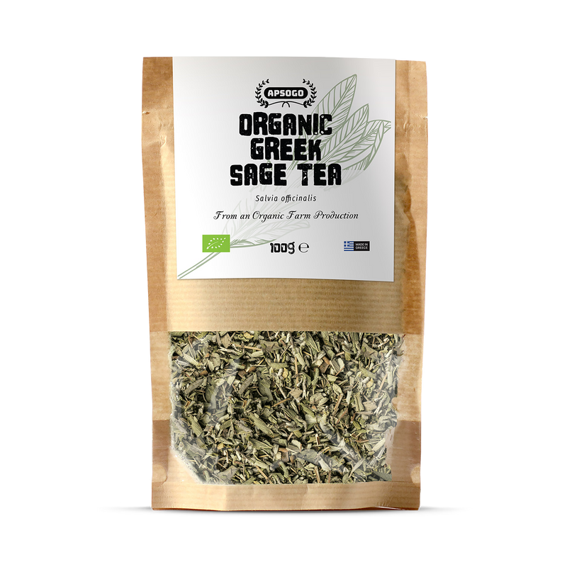 APSOGO organic sage tea loose leaf 100g, imported from the UK