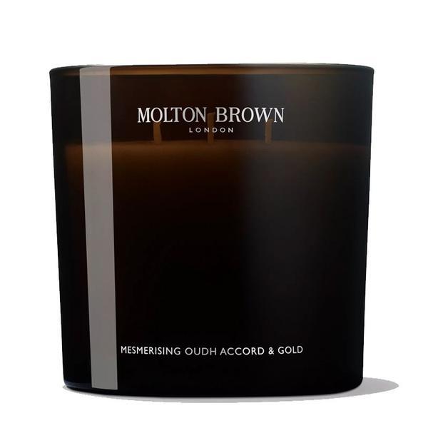 Molton Brown Oudh Candle with triple wick, imported from the UK