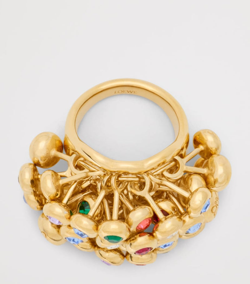 LOEWE crystal push pin cocktail ring, imported from the UK