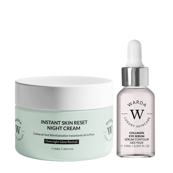Warda Luminous Nights skincare set with retinol and collagen, UK version