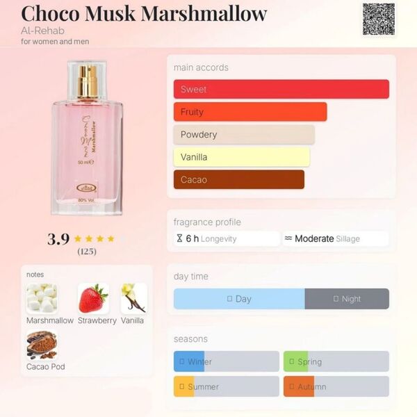 Al Rehab Choco Musk Marshmallow EDP 50ml (British brand)