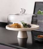 Villeroy & Boch travertine footed serving platter 28cm (British brand)