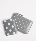 Comme Des Garçons Wallet polka-dot zipped pouch leather (British brand)