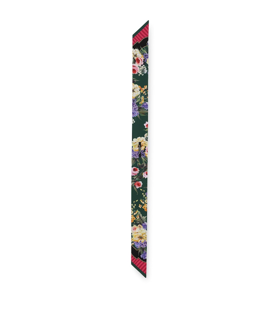 Dolce&Gabbana silk floral print scarf 6x100cm - British product