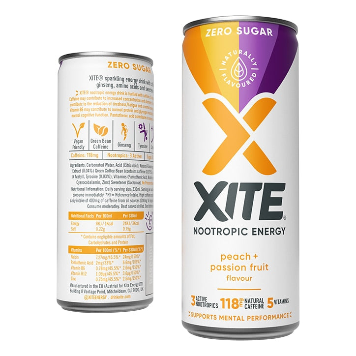 XITE Energy Peach & Passion Fruit 330ml