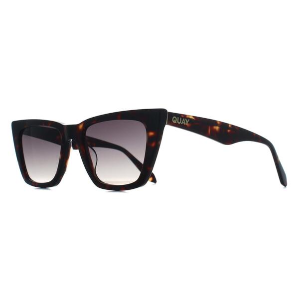 Quay Call The Shots brown women rectangular sunglasses, UK version