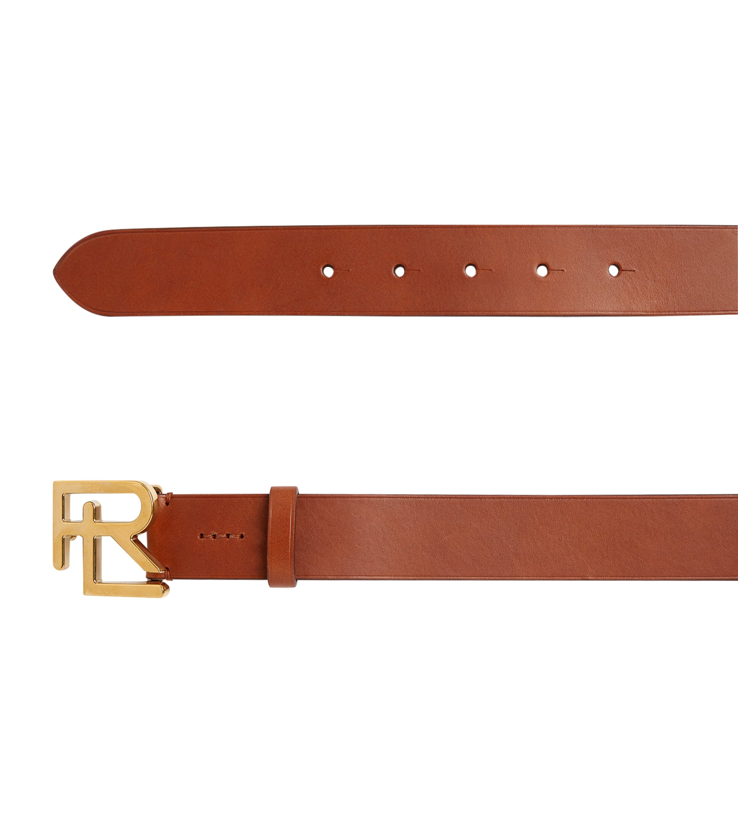 Ralph Lauren Purple Label leather belt 3cm gold buckle (British brand)