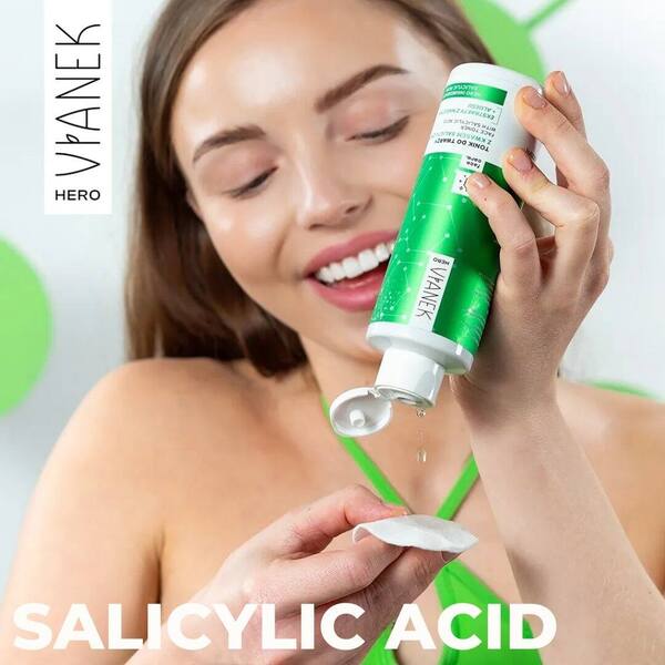 Vianek face toner with salicylic acid 200ml, imported from the UK
