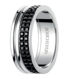 Boucheron large white gold Quatre black wedding band, imported from the UK