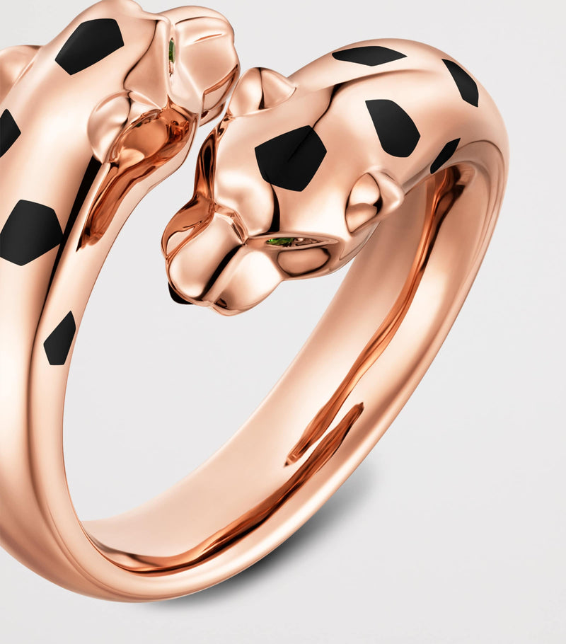 Cartier Panthère de Cartier ring rose gold tsavorite onyx, UK version