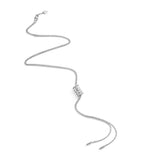 MARLI New York white gold diamond cravat necklace 90cm - British product