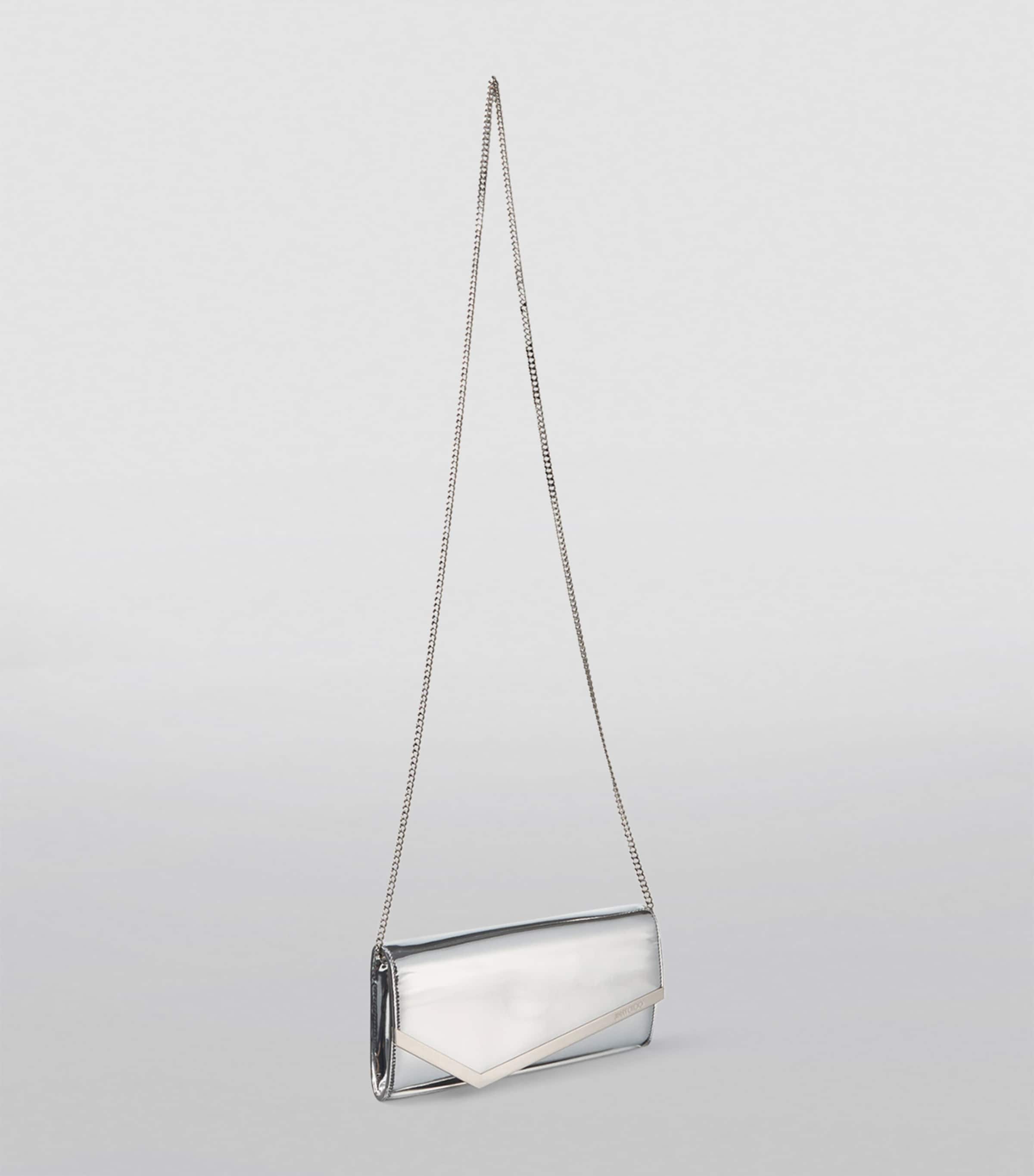 Jimmy Choo Emmie clutch bag with chain strap, imported from the UK