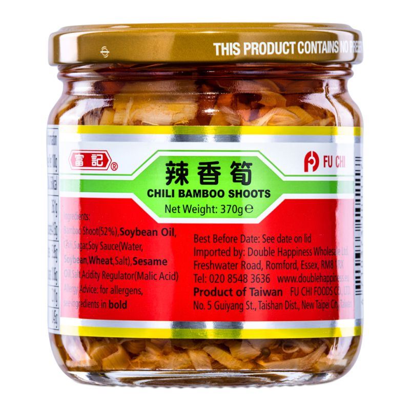 Fu Chi chilli bamboo shoots in spicy sauce, UK version