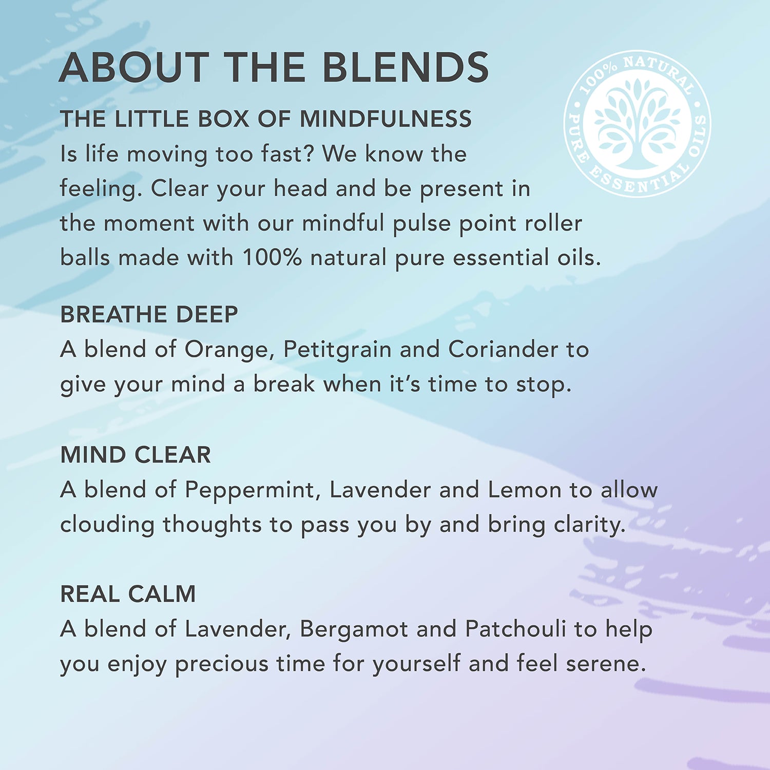 Tisserand Mindfulness Rollerball Kit 3x10ml, imported from the UK