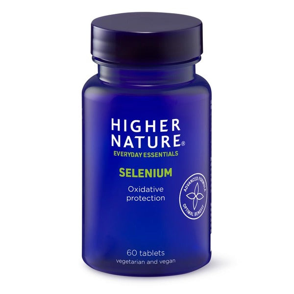 Higher Nature selenium supplement 60 tablets, imported from the UK