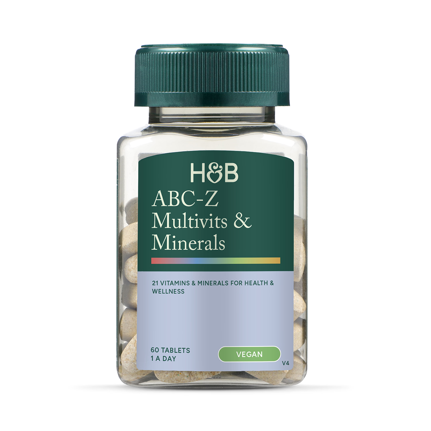 Holland & Barrett ABC to Z Vegan Multivitamins 60 Tablets, UK version