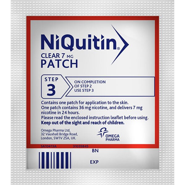 NiQuitin 7mg Step 3- 7 Nicotine Patches- Stop Smoking Aid