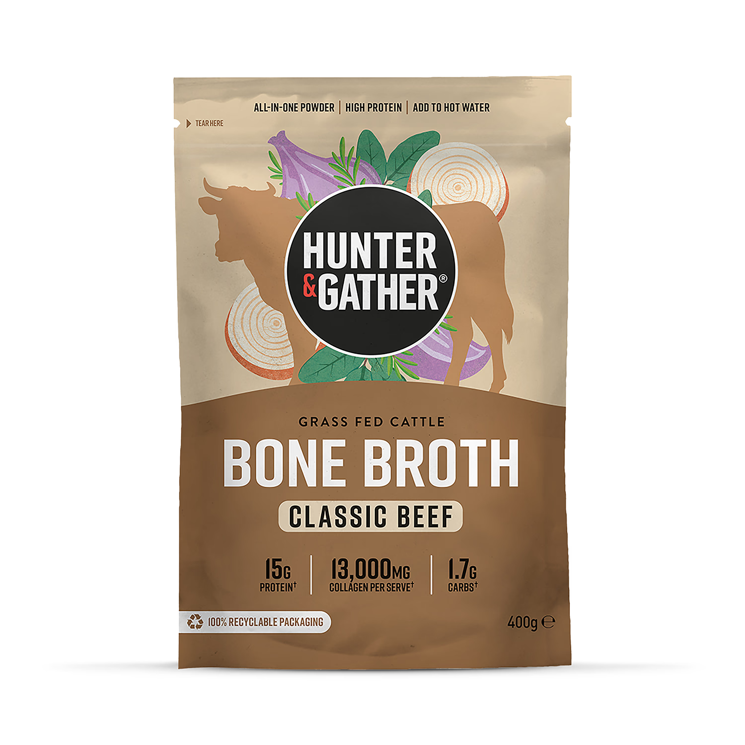 Hunter & Gather bone broth classic 400g - British product
