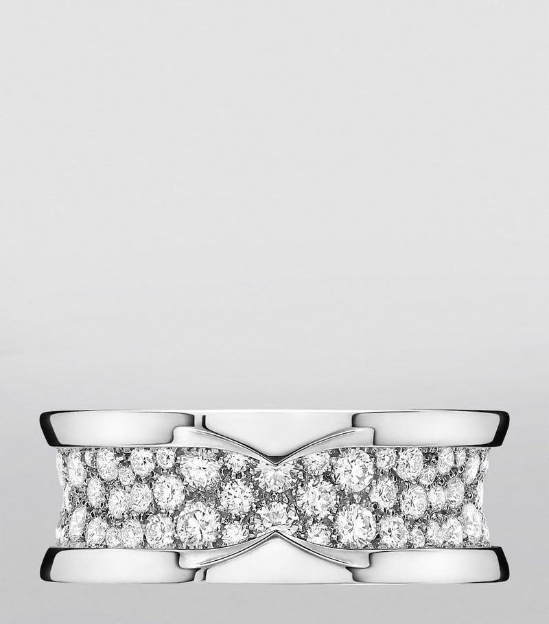 Bvlgari B.zero1 diamond ring 18kt white gold (British brand)