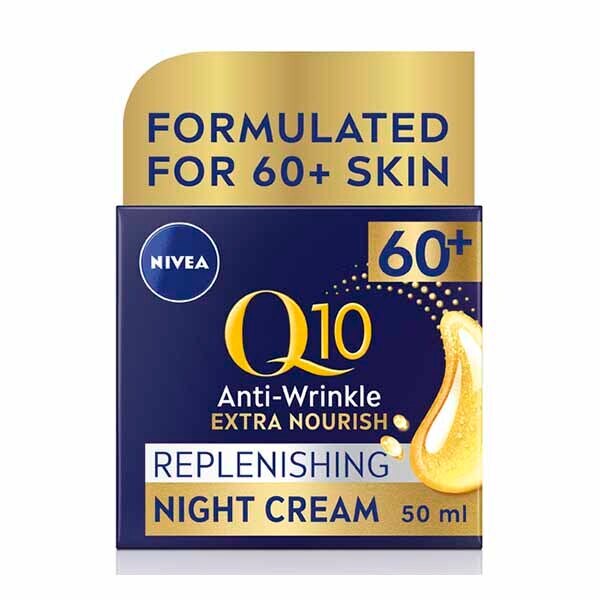 NIVEA Q10 Power 60+ Anti-Wrinkle Night Cream 50ml GOODS Superdrug   