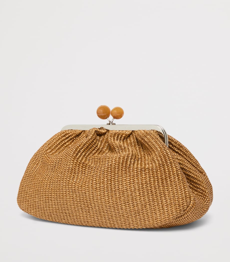 Weekend Max Mara woven Pasticcino clutch bag 21cm (British brand)