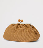 Weekend Max Mara woven Pasticcino clutch bag 21cm (British brand)
