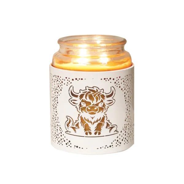 Aroma White Highland Cow 3-in-1 wax melt burner, UK version