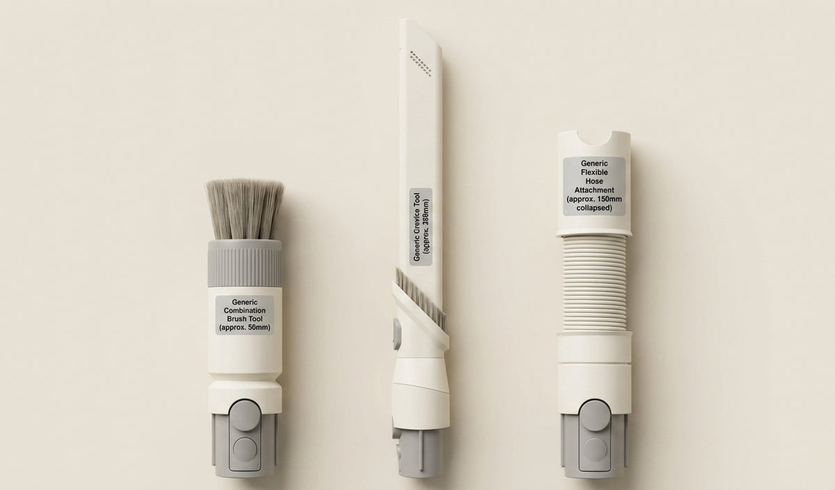 Dyson detail cleaning kit with three accessories, imported from the UK