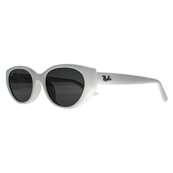 Ray-Ban RB4457D women's sunglasses polished white dark grey (British brand)