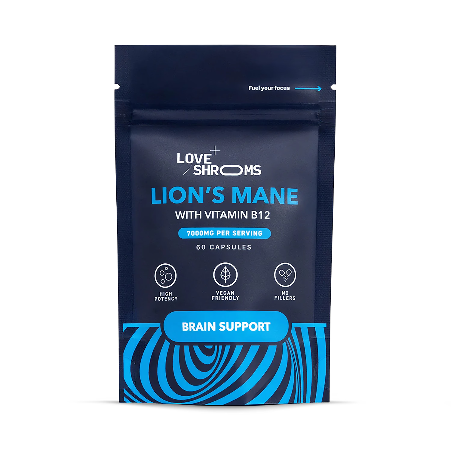 Love Health Lion's Mane mushroom supplement 60 capsules, UK version