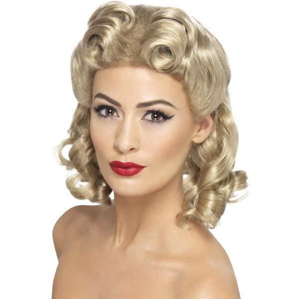 Smiffys 40s Sweetheart Wig blonde curls, UK version