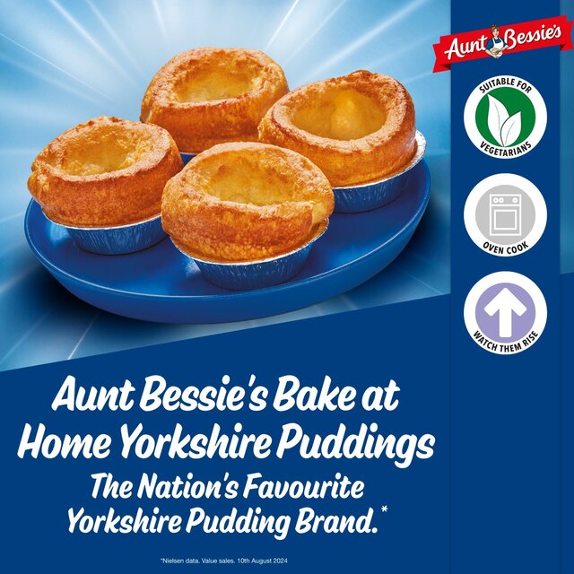 Aunt Bessie's 12 Bake at Home Yorkshire Puddings    370g