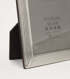 Carrs Silver fluted photo frame with wood back 7x5 inches - British product