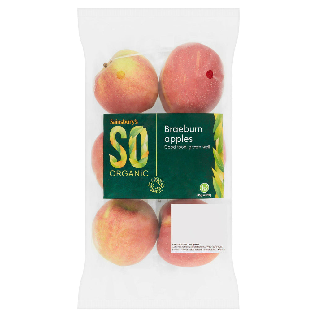 Sainsbury's Braeburn Apples, SO Organic x6