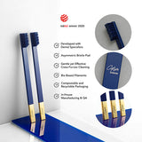 APRIORI Sapphire Blue Gold Medium toothbrush - British product